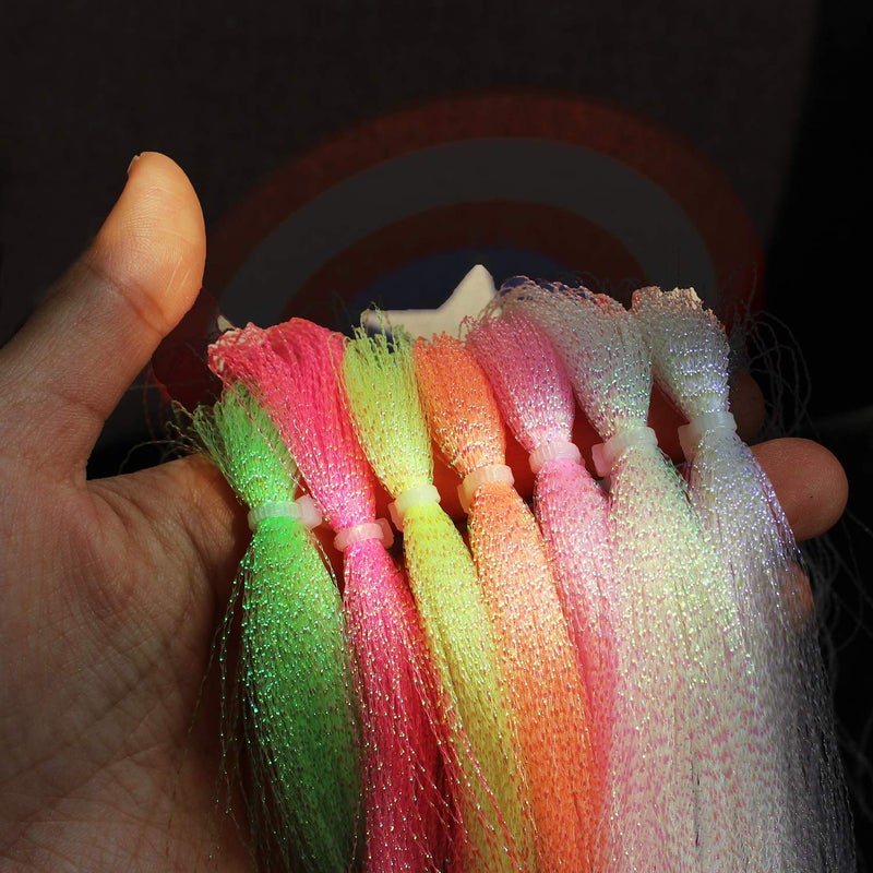 Tigofly 14 Packs 7 Colors UV Crystal Flash Holographic Tinsel Krystal Twisted Flashabou Sparkle Streamer Fly Tying Materials - Image 5